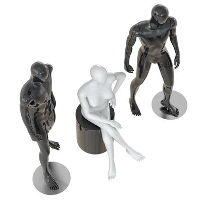 Two male and one female faceless mannequins 30 — Ver 3