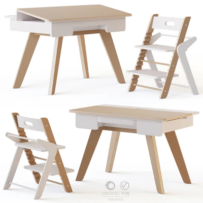 Mimiloona Magnus childrens table and chair — Ver 1