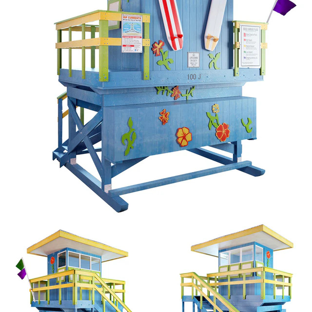 Ocean Beach set and Miami Lifeguard Hut — Download