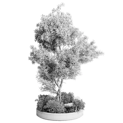 Collection outdoor indoor 85 pot plant & tree & bush — Ver 5