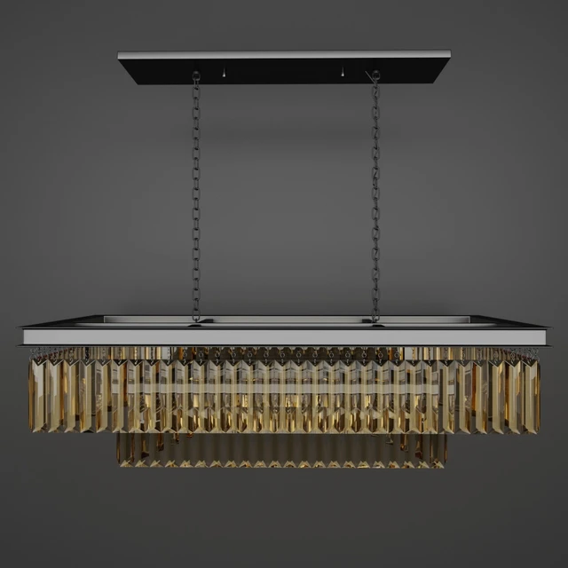 Chandelier RH Rhys Clear Glass Prism Round Chandelier 40 — Descargar