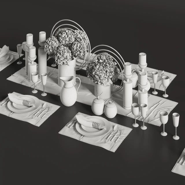Dinner Table Set 01 — Descargar