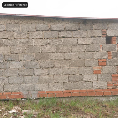 weathered running bond concrete block texture grey — View 7