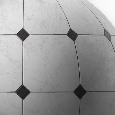 Marble Tile Materials 11- 3 patterns Tile - Pbr 4k Seamless — Вид 6