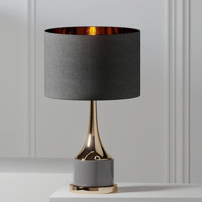 Artistic Home & Lighting 18.5in Gold Cone Neck Lamp — Вид 1