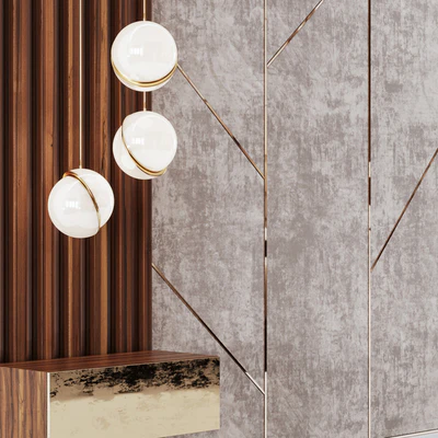 Headboard decoration with bedside tables — Ver 2