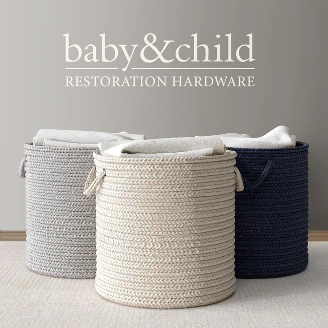 RH/ BRAIDED WOOL HAMPER — Скачать