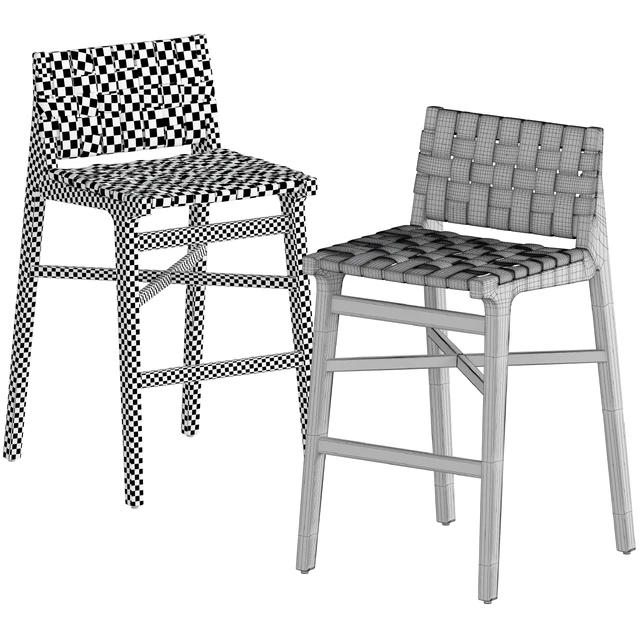 Taj Leather Strap Counter Stool — Descargar