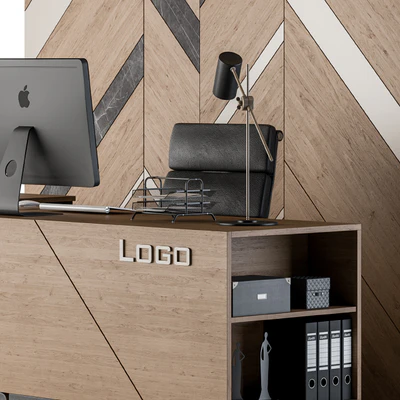 Reception Desk and Wall Decor - Set 06 — Ver 4