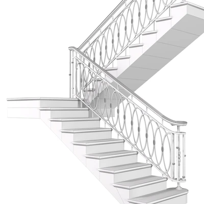 Современная лестница в стиле Ар-деко.Modern interior stair — Вид 6