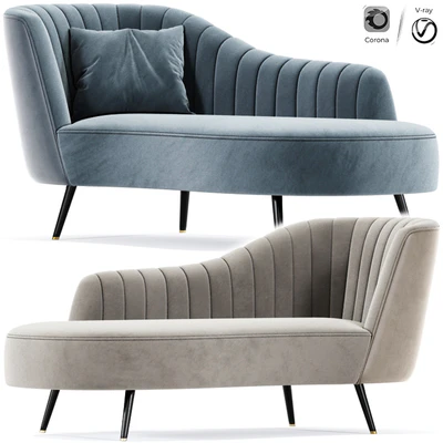 Baxton Kailyn Glam Chaise Lounge — Ver 1