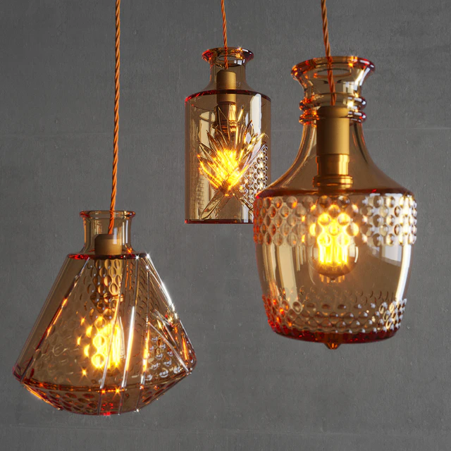 Restaurant Bar creative fashion bottle chandelier — Descargar