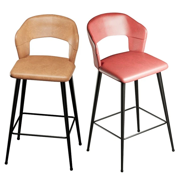 Set of 2 Modern Leather 26''Counter Stool — Descargar