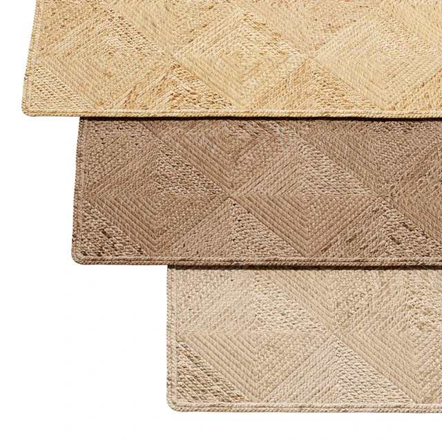 Natural Spiral sections Braided Jute Rug — Descargar