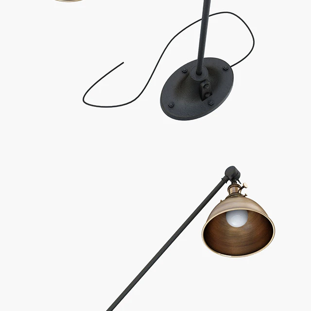 RH INDUSTRIAL ERA TASK FLOOR LAMP ANTIQUE BRASS — Скачать