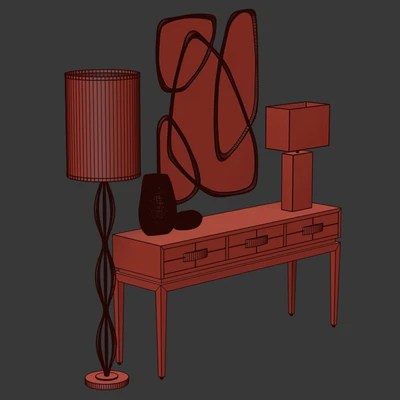 Allegro Three-Drawer Console Table — Ver 2