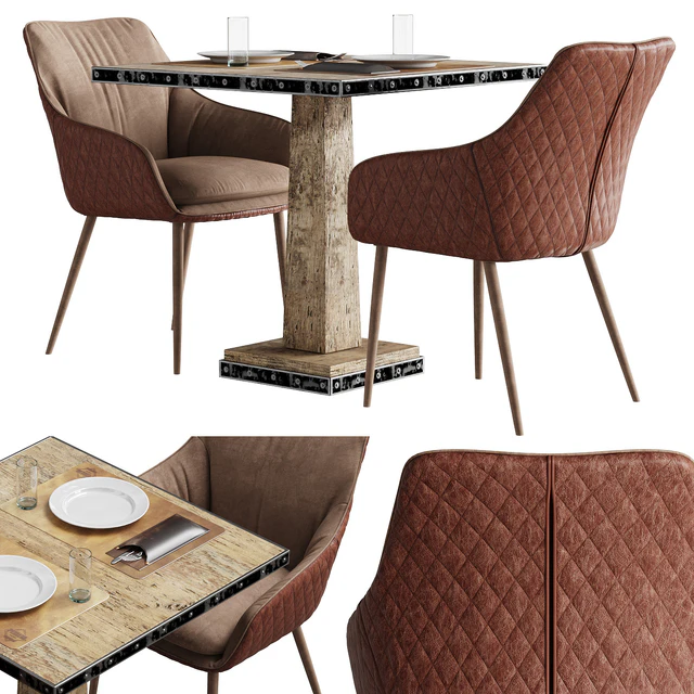 Chair Chrissy Pu from Richmond and an aged table — Descargar