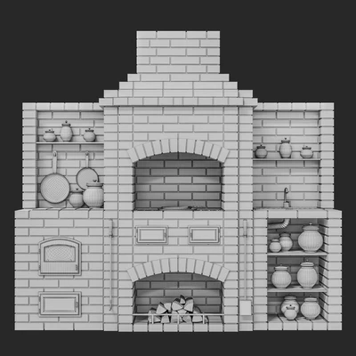 Brick oven barbecue — Ver 2