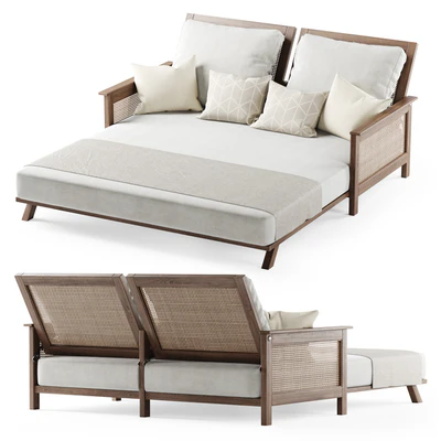 Wooden double daybed — Ver 3