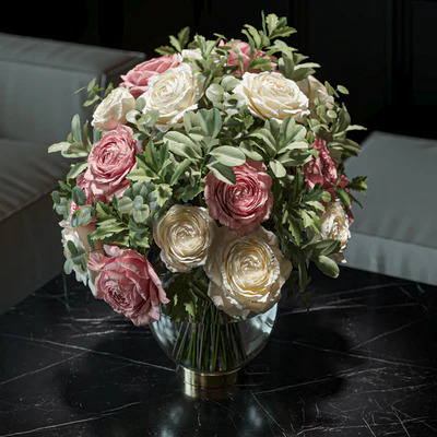 Flower Set 049 pink and white rose — Ver 6