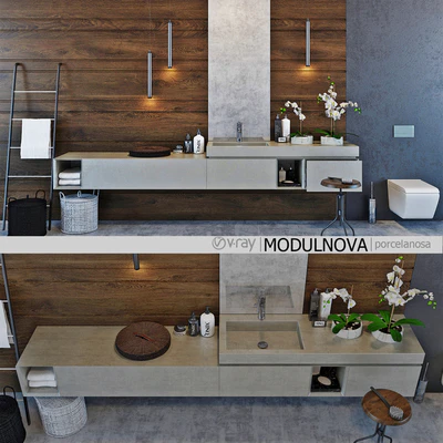 Комплект мебели для ванной MODULNOVA — Вид 1