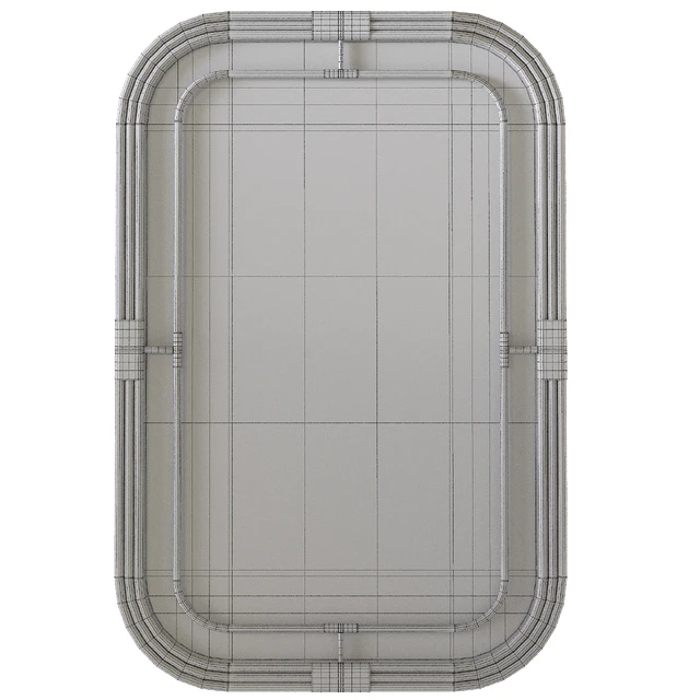 Mirror 28"W x 42"H Rectangle Metal Piping — Скачать