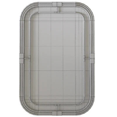 Mirror 28"W x 42"H Rectangle Metal Piping — Вид 2