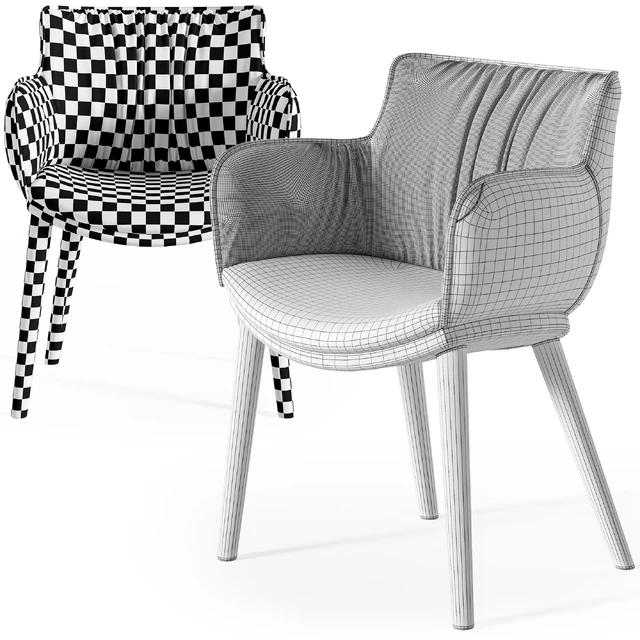 Cattelan Italia Rhonda wood armchair — Скачать