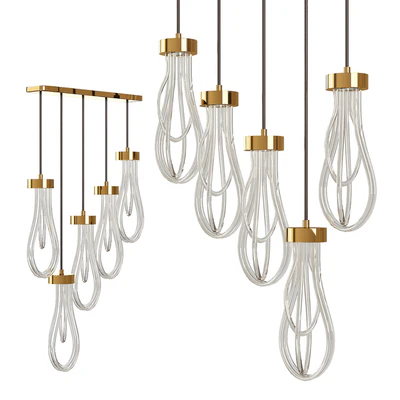 Cascade Brass Light Pendants by Morghen Studio — Ver 1