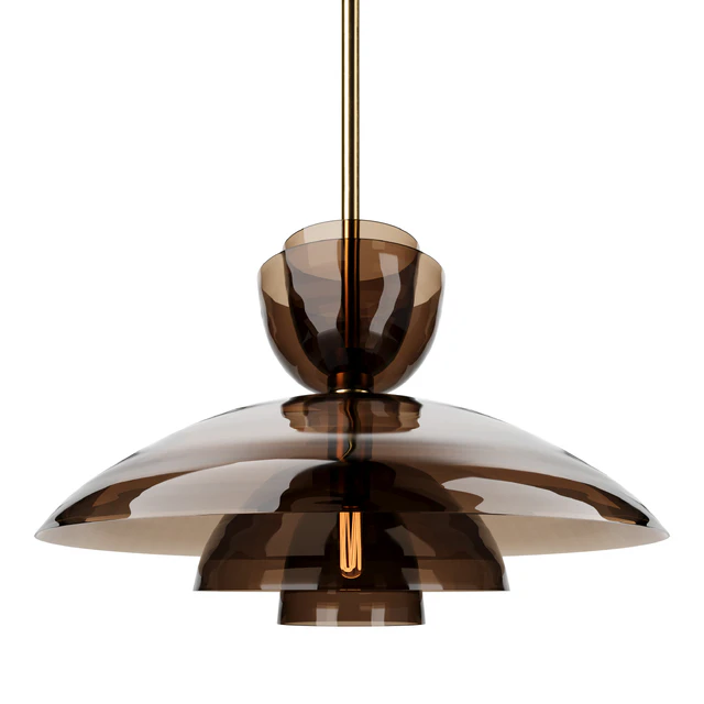 Blom Amber Glass Cloche Grand Pendant RH — Скачать