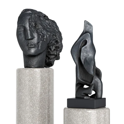 face and abstract pedestal — View 4