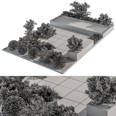 Backyard and Landscape Furniture Bench and Pound - Set 40 — Вид 6