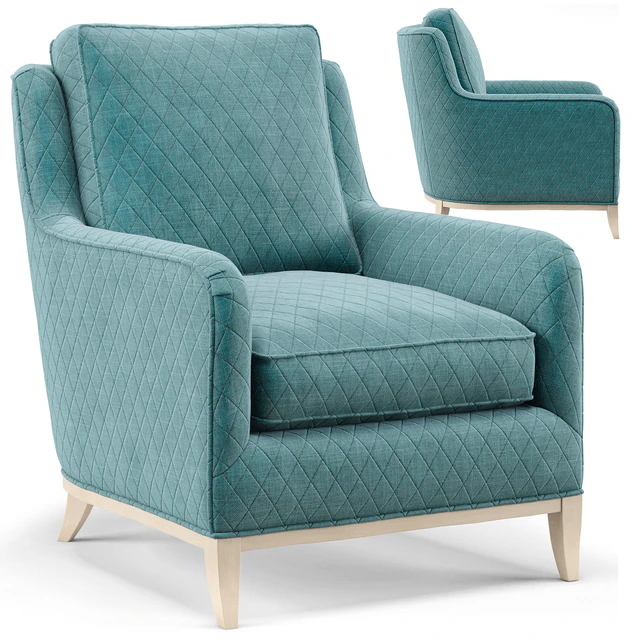 Madison Coastal Diamond Teal Milk Paint Armchair — Descargar