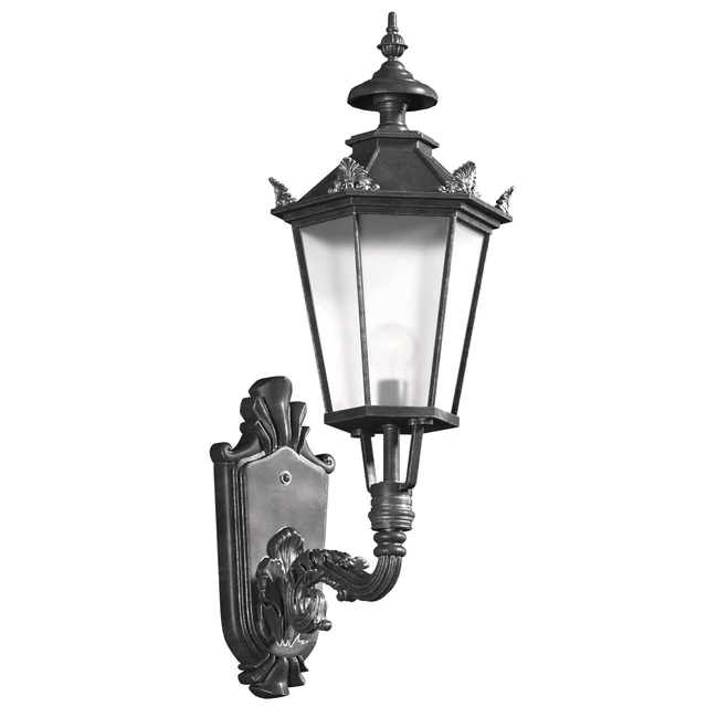 Outdoor wall streetlight. Classical Outdoor Wall Lamp Lighted Lantern Sconce — Descargar