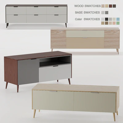 SD TV stand SK Design Olson Wood 1 — View 3
