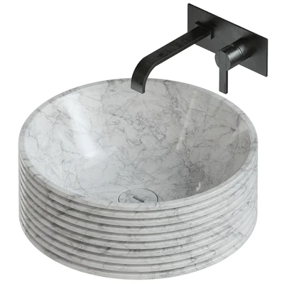 Antonio Lupi Introverso 45 Washbasin / Bikappa BK200 Sink Mixer. — View 2