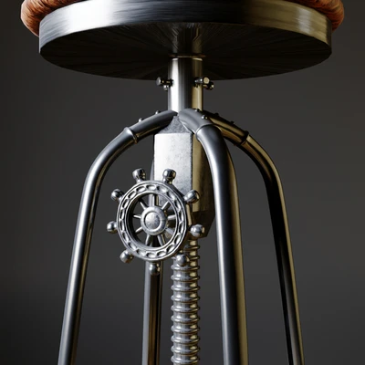 Industrial Clock House Stool — Ver 3