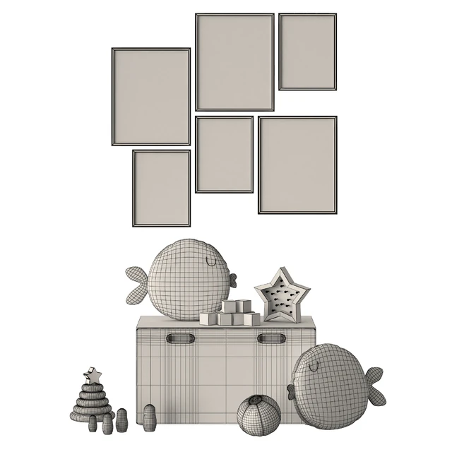 Черно-белый декор в детскую Ikea Stuva — Скачать