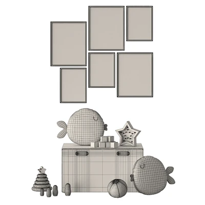 Черно-белый декор в детскую Ikea Stuva — Вид 2
