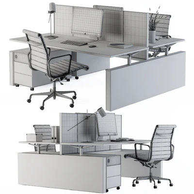 Office Desk Set Cream — Вид 3