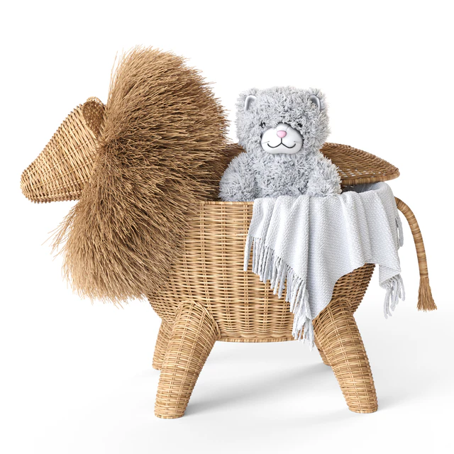 RATTAN ANIMAL BASKET LION Restoration Hardware — Скачать