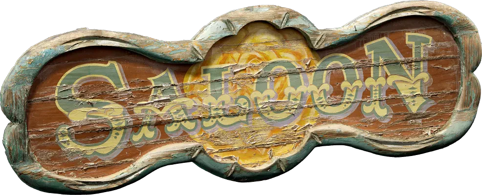 saloon wooden signboard 001 — Descargar