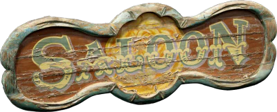 saloon wooden signboard 001 — Descargar