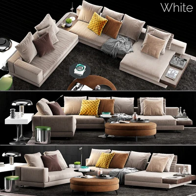 Minotti White Sofa — Вид 1