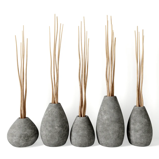 Decor from branches in concrete vases — Descargar