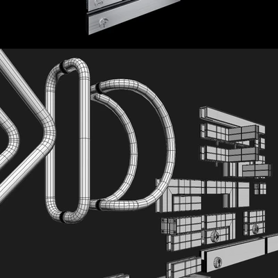 Распашные маятниковые стеклянные двери для офиса и дома 2   corona - vray — Вид 3