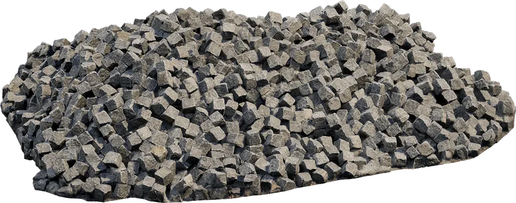 roadside construction cobblestone pile 001 — Descargar