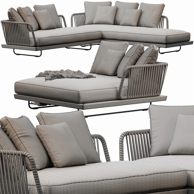 Sunray sofa Minotti outdoor — Скачать