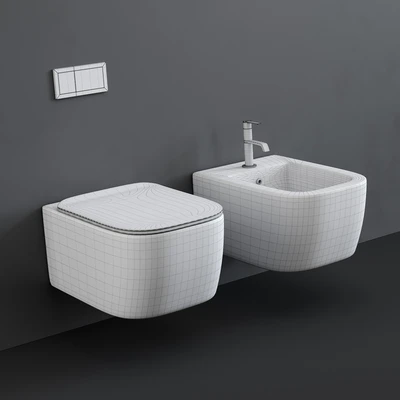 Antonio Lupi Komodo Wall Hung Toilet and Bidet — Ver 2