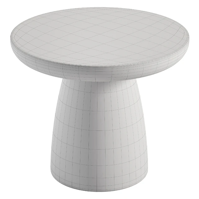 Contemporary Minimal Round Coffee Side Table in Travertine Stone Natural Pores — Скачать